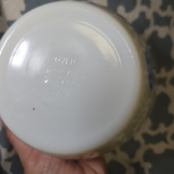 VTG Anchor Hocking Fire King Tulips Mixing Nesting Bowl Kitchen Glass 8.5" MCM - Picture 5 of 5